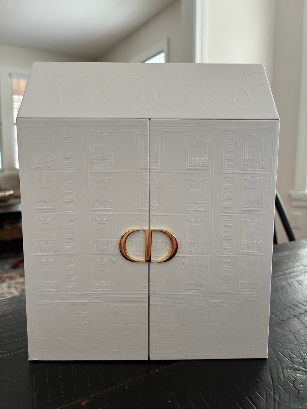 Dior White Jewelry Storage Box with Gold CD Clasp